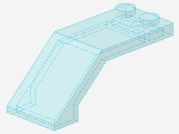 Lego Windscreen 5 x 2 x 1 1/3 (6070) transparent light blue