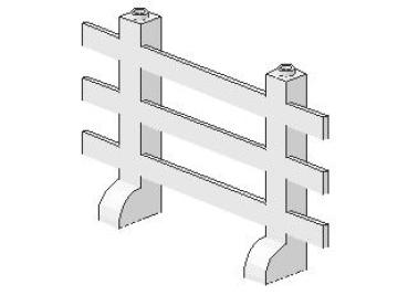 Lego Fence 2 x 12 x 6 (60791) white