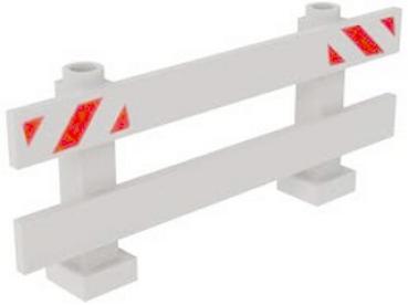 Lego Fence 1 x 8 x 2 2/3 (6079pb05) Danger Stripes