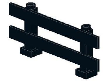 Lego Fence 1 x 8 x 2 2/3 (6079) black