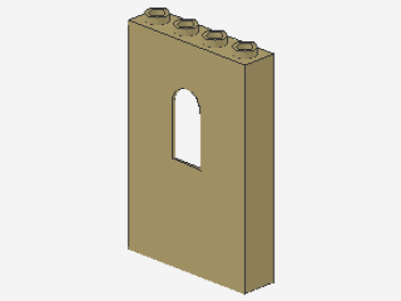 Lego Paneel 1 x 4 x 5 (60808) mit Fenster, tan