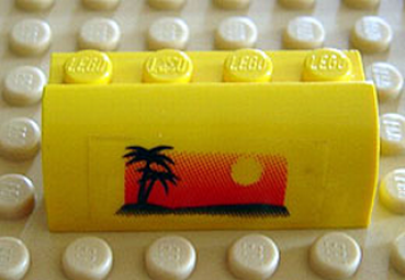 Lego Slope Stone, curved 2 x 4 x 1 1/3 (6081pb002)