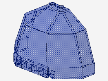 Lego Windscreen 8 x 3 1/2 x 4 1/6 (6084) transparent dark blue