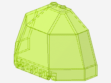 Lego Windscreen 8 x 3 1/2 x 4 1/6 (6084) transparent neon green