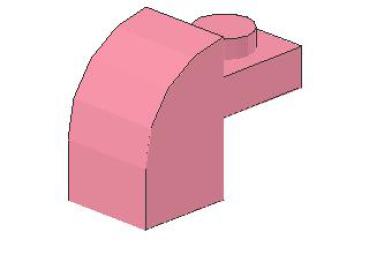 Lego Slope Stone, curved 2 x 1 x 1 1/3 (6091) pink