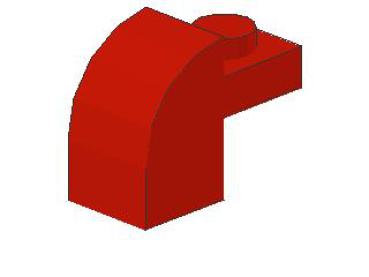 Lego Slope Stone, curved 2 x 1 x 1 1/3 (6091) red