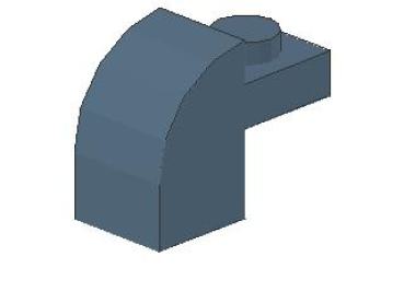 Lego Slope Stone, curved 2 x 1 x 1 1/3 (6091) sand blue