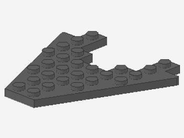 Lego Wedge Plate 8 x 8 (6104) dark bluish gray