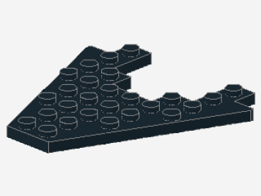 Lego Wedge Plate 8 x 8 (6104) black
