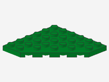 Lego Wedge Plate 6 x 6 (6106) green