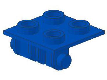 Lego Hinge Brick 2 x 2 (6134) blue