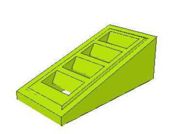 lego Slope Stone 18° 2 x 1 x 2/3 (61409) lime