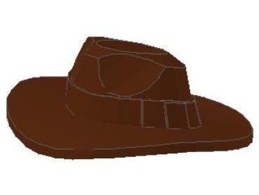 Lego Minifigur Hut, Outback-Stil (61506) rötlich braun