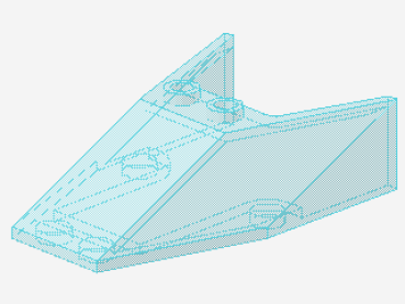 Lego Windscreen 6 x 4 x 1 1/3 (6152a) transparent light blue