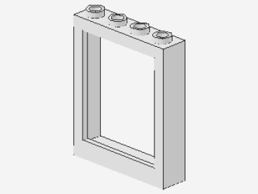 Lego Door Frame 1 x 4 x 4 (6154) white