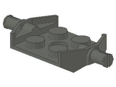 Lego Platte, modifiziert 2 x 2 (6157) dunkel bläulich grau