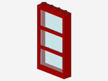 Lego Windows 1 x 4 x 6 (6160c03) red