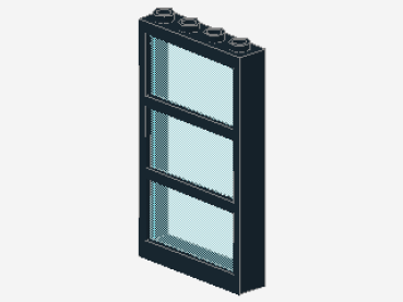 Lego Fenster 1 x 4 x 6 (6160c03) schwarz