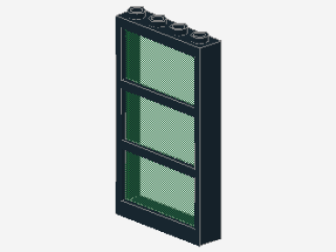 Lego Windows 1 x 4 x 6 (6160c04) black