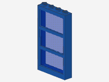 Lego Windows 1 x 4 x 6 (6160c05) blue