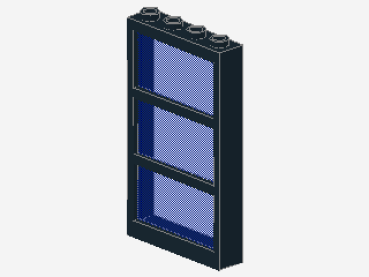 Lego Fenster 1 x 4 x 6 (6160c05) schwarz