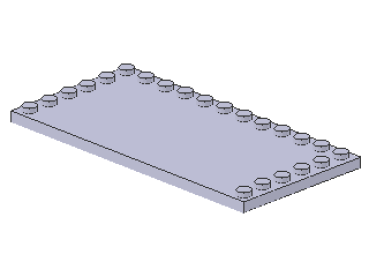 Lego Tile 6 x 12 (6178) with Studs on 3 Sides, light violet