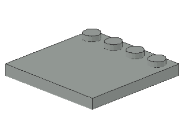 Lego Tile 4 x 4 (6179) with Studs on Edge, light gray