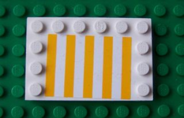 Lego Tile 4 x 6, with Studs, decorated (6180pb036)