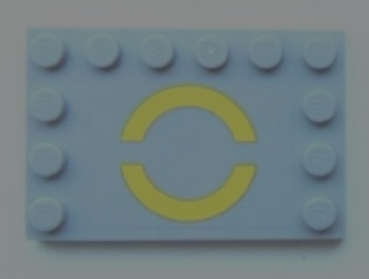 Lego Tile 4 x 6, with Studs, decorated (6180pb070)