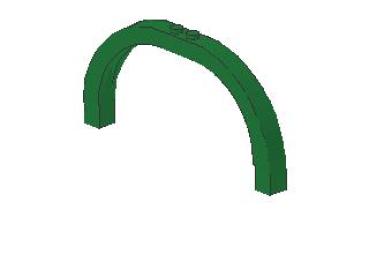 Lego Brick, Arch 1 x 12 x 5 (6184) green