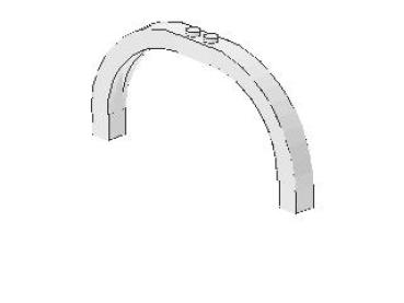 Lego Brick, Arch 1 x 12 x 5 (6184) white