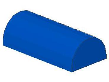 Lego Slope Stone, curved 2 x 4 x 1 (6192) blue