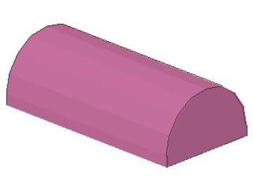 Lego Slope Stone, curved 2 x 4 x 1 (6192) dark pink