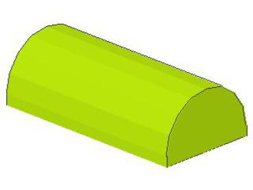 Lego Slope Stone, curved 2 x 4 x 1 (6192) lime