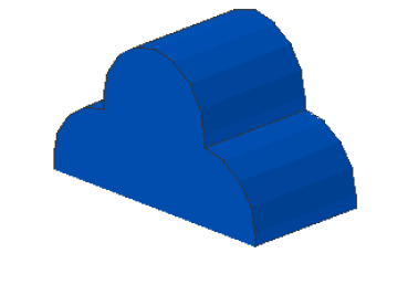 Lego Slope Stone, curved 4 x 2 x 2 (6216) blue