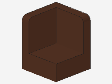 Lego Panel 1 x 1 x 1 (6231) Corner, brown
