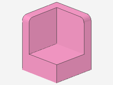Lego Panel 1 x 1 x 1 (6231) Corner, bright pink