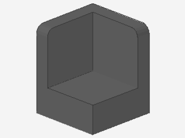 Lego Panel 1 x 1 x 1 (6231) Corner, dark bluish gray