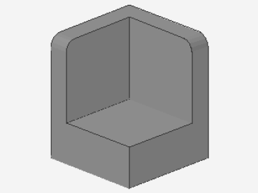 Lego Panel 1 x 1 x 1 (6231) Corner, light bluish gray