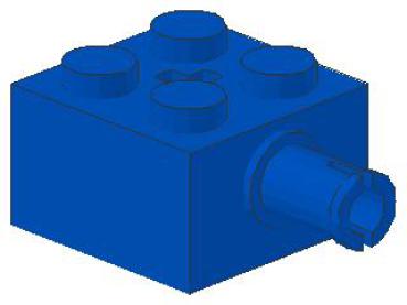 Lego Brick, modified 2 x 2 (6232) blue