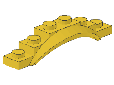 Lego Mudguard 1 1/2 x 6 (62361) yellow