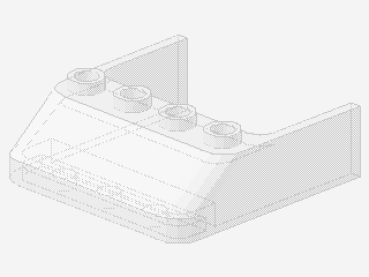 Lego Windschutzscheibe 4 x 4 x 1 (6238) transparent