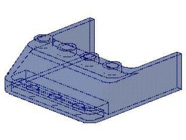 Lego Windschutzscheibe 4 x 4 x 1 (6238) transparent dunkel blau