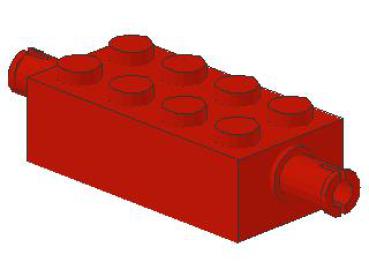 Lego Brick, modified 2 x 4 (6249) red