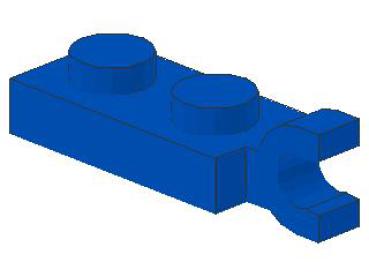 Lego Plate, modified 1 x 2 (63868) blue