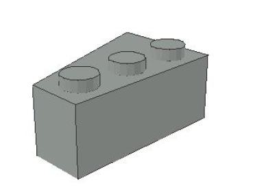 Lego Keil, rechts 3 x 2 (6564) hell grau