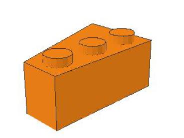 Lego Keil, rechts 3 x 2 (6564) orange