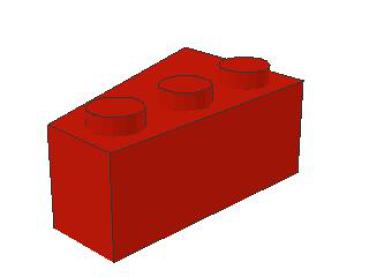 Lego Keil, rechts 3 x 2 (6564) rot