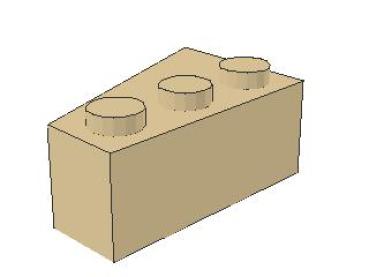 Lego Keil, rechts 3 x 2 (6564) tan