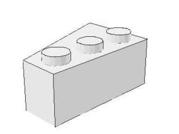Lego Keil, rechts 3 x 2 (6564) weiß